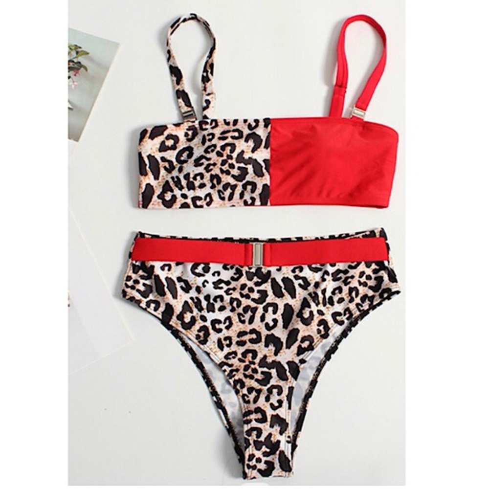 Cheetah Print Bikini Swimsuit
